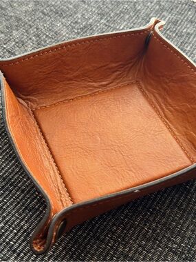 Old Angler Firenze Italian Leather Valet Catchall Tray